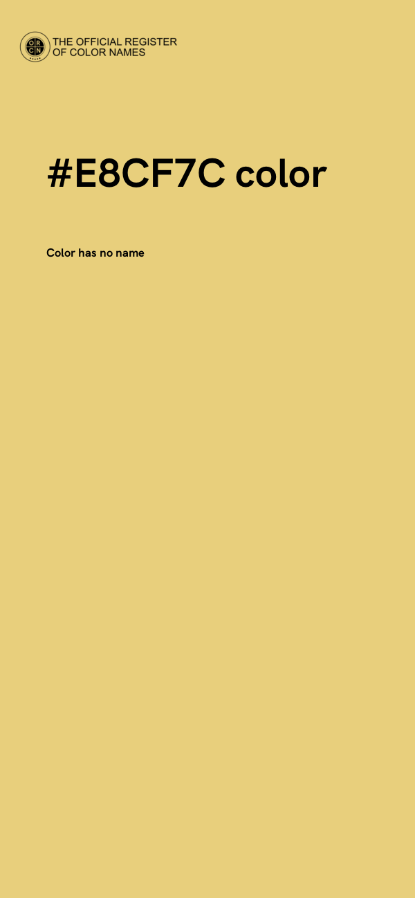 #E8CF7C color image