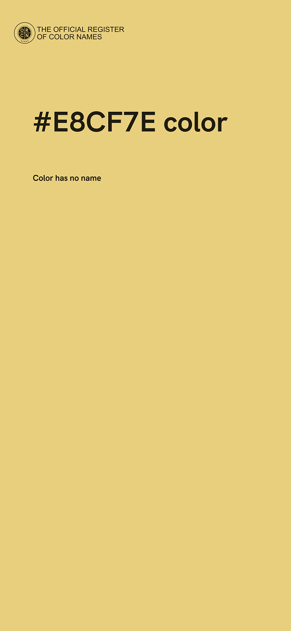 #E8CF7E color image