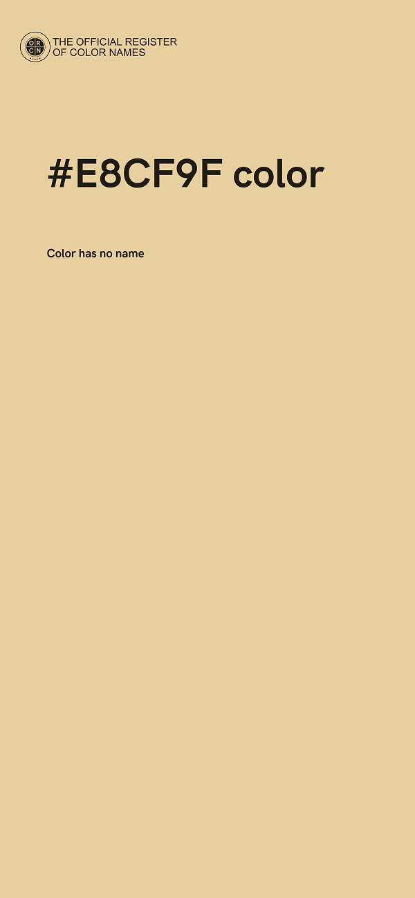 #E8CF9F color image