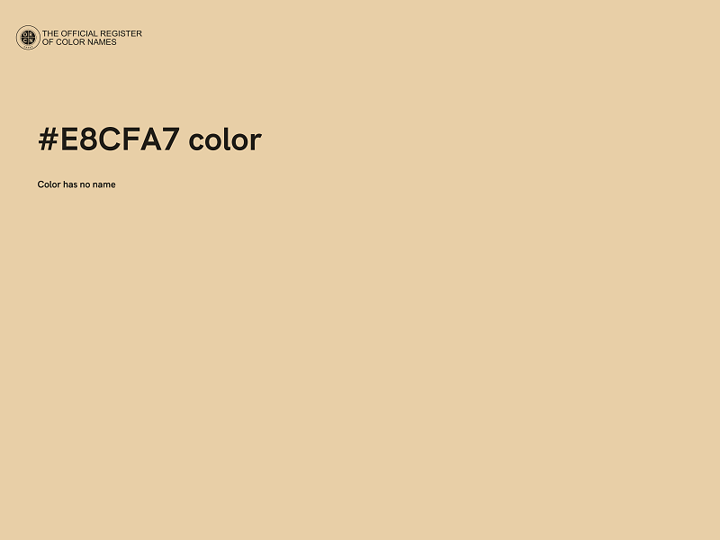 #E8CFA7 color image