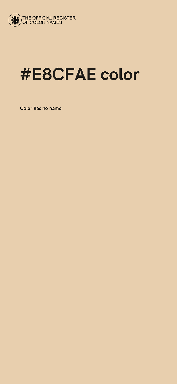#E8CFAE color image