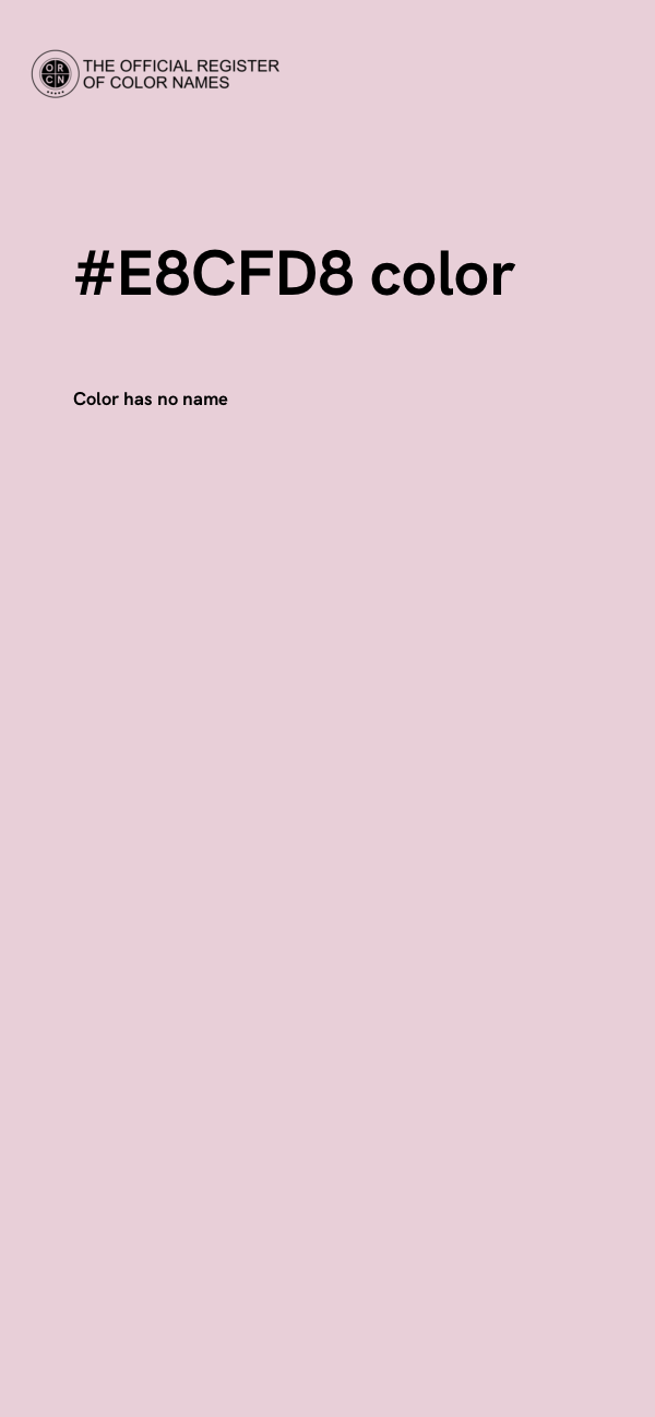 #E8CFD8 color image