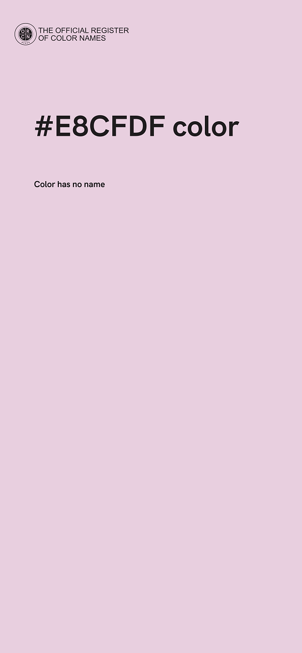 #E8CFDF color image