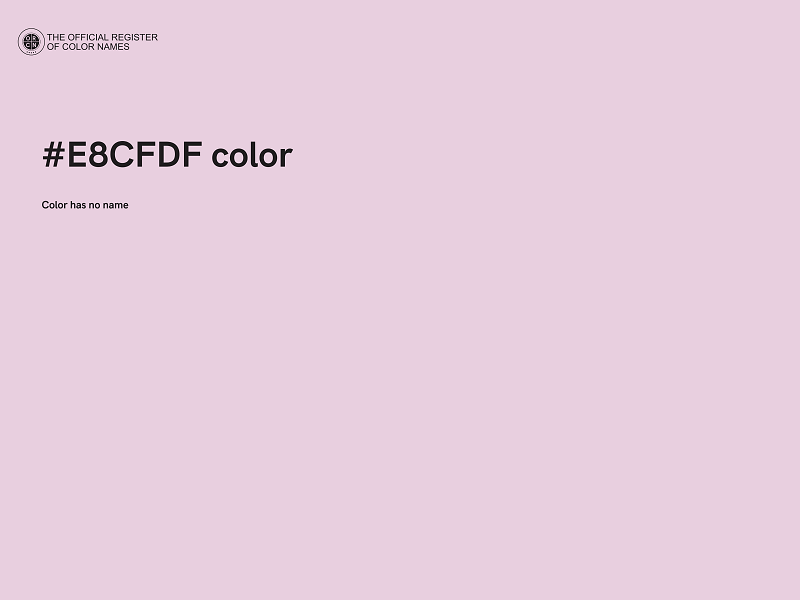 #E8CFDF color image