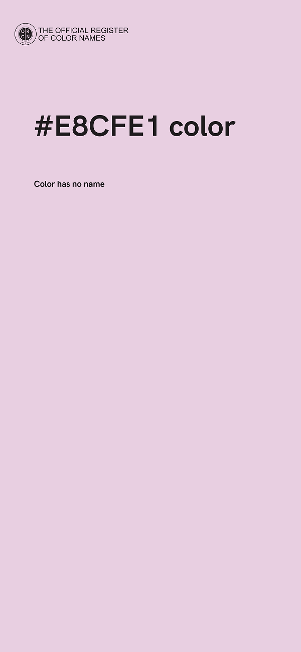 #E8CFE1 color image
