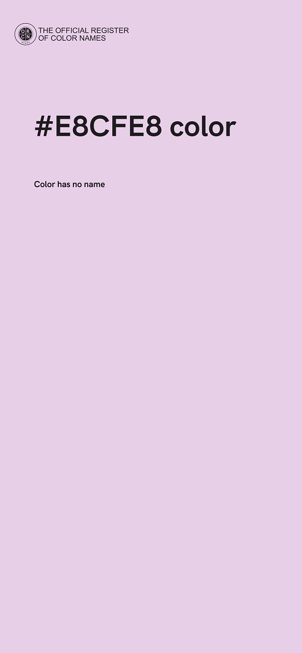 #E8CFE8 color image