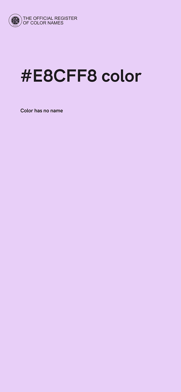 #E8CFF8 color image
