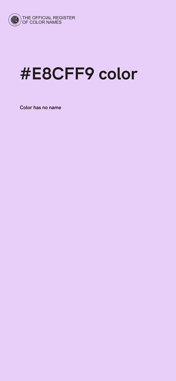 #E8CFF9 color image