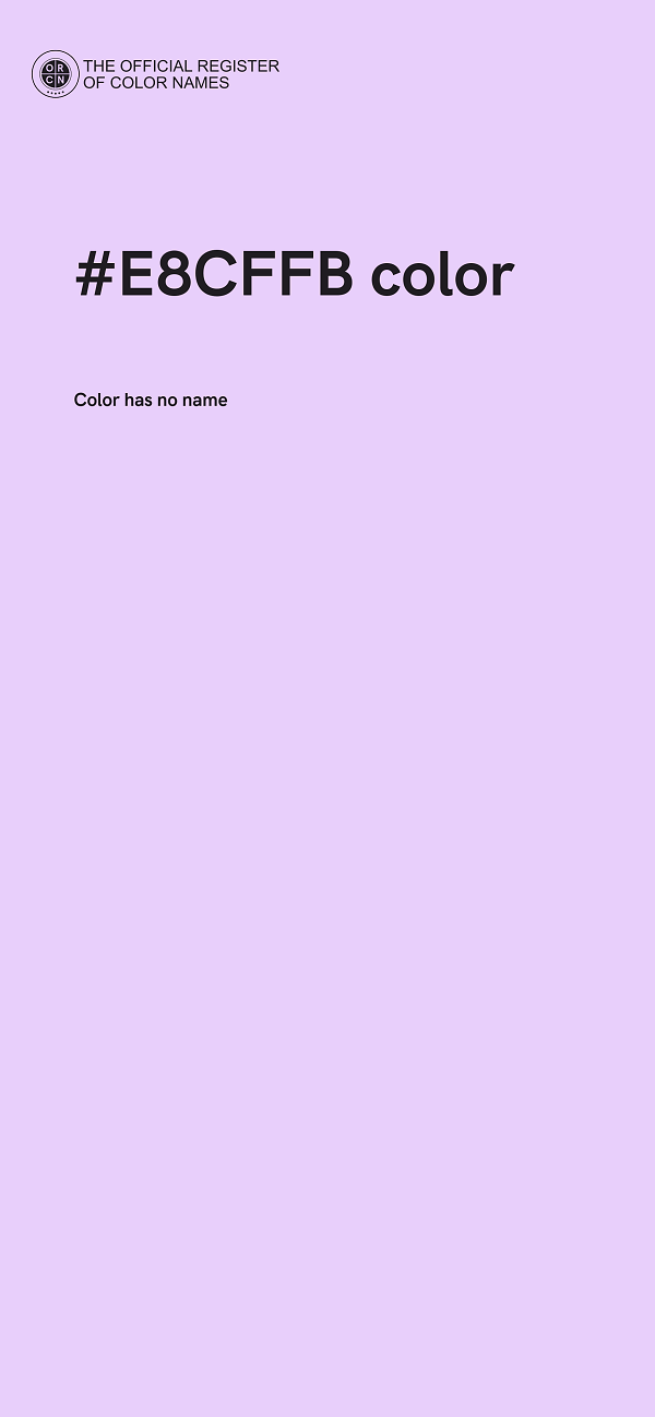#E8CFFB color image