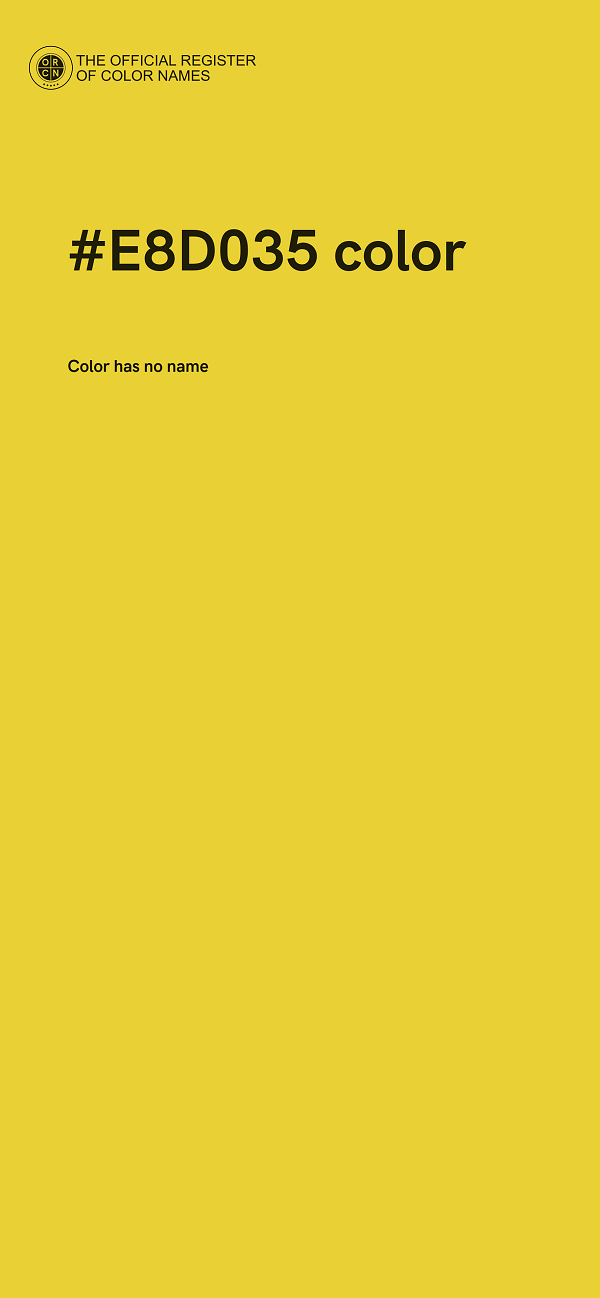 #E8D035 color image