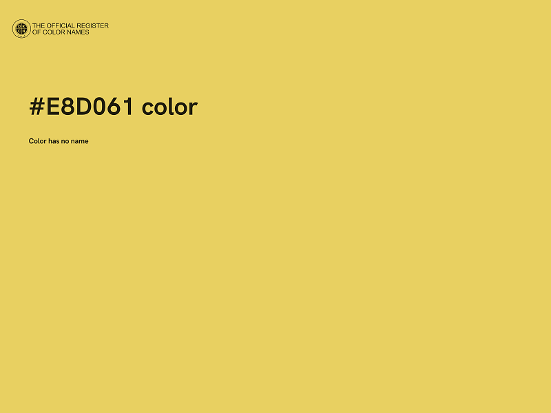 #E8D061 color image