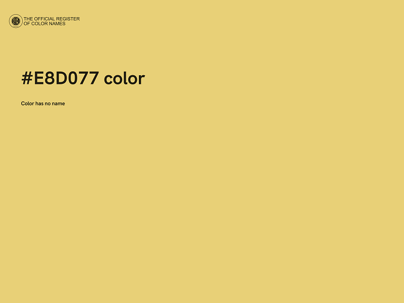 #E8D077 color image