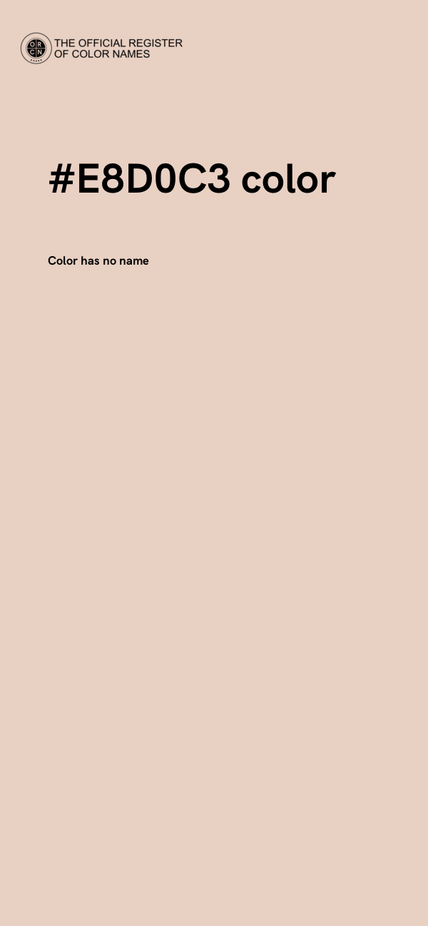 #E8D0C3 color image