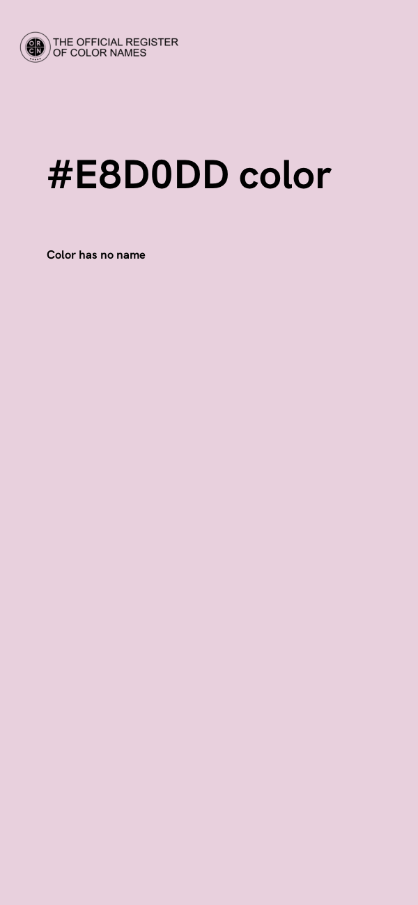 #E8D0DD color image