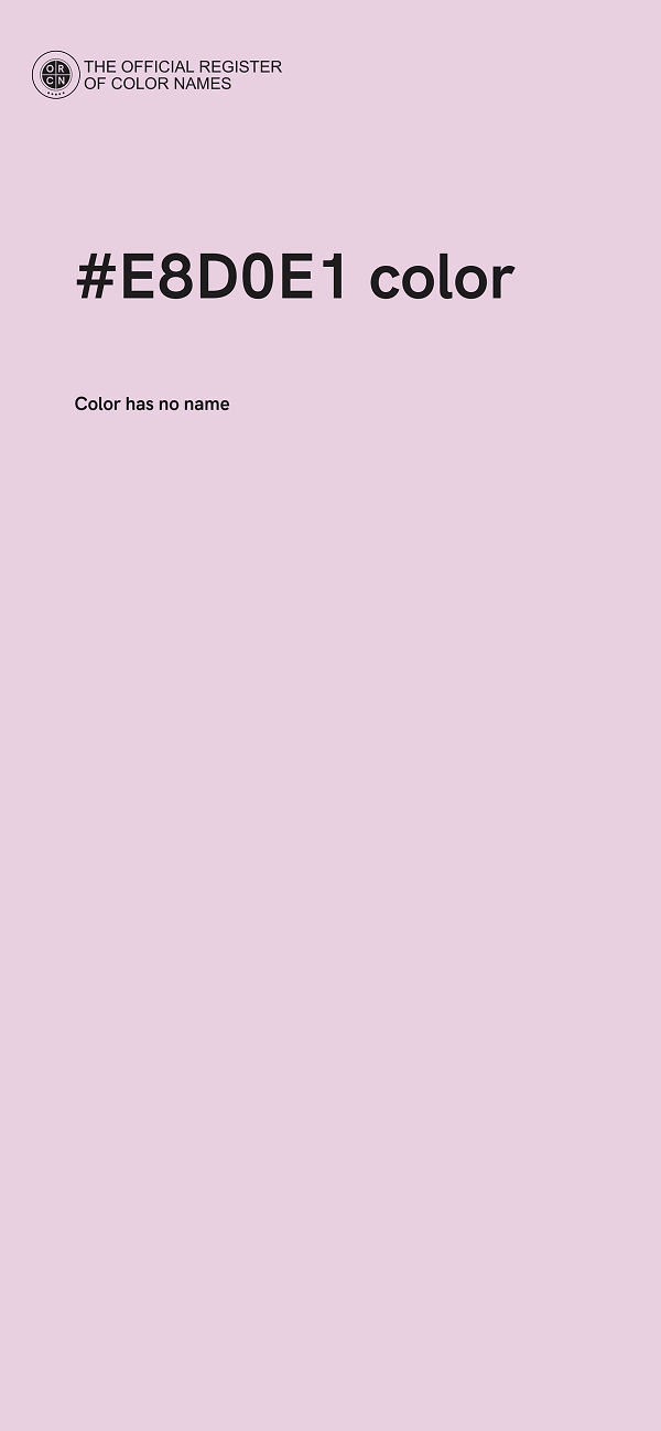 #E8D0E1 color image