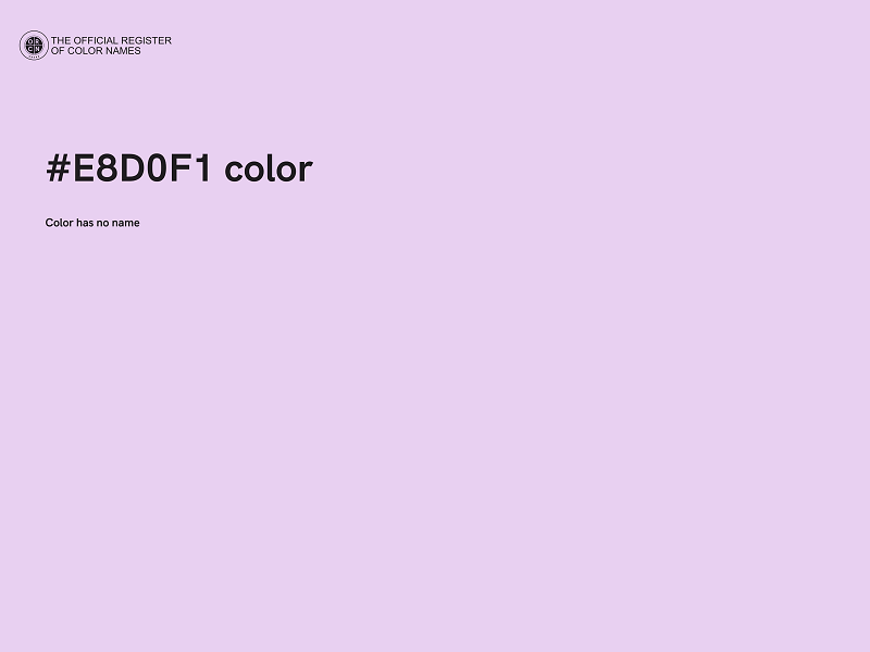 #E8D0F1 color image