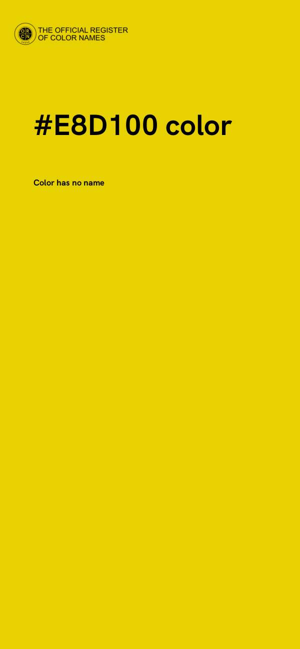 #E8D100 color image