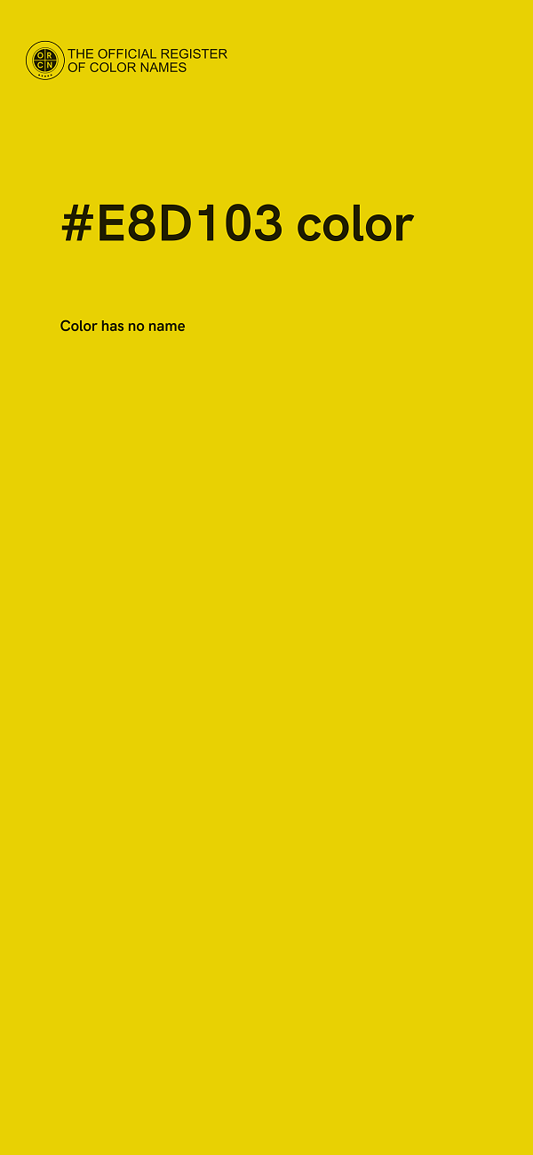 #E8D103 color image