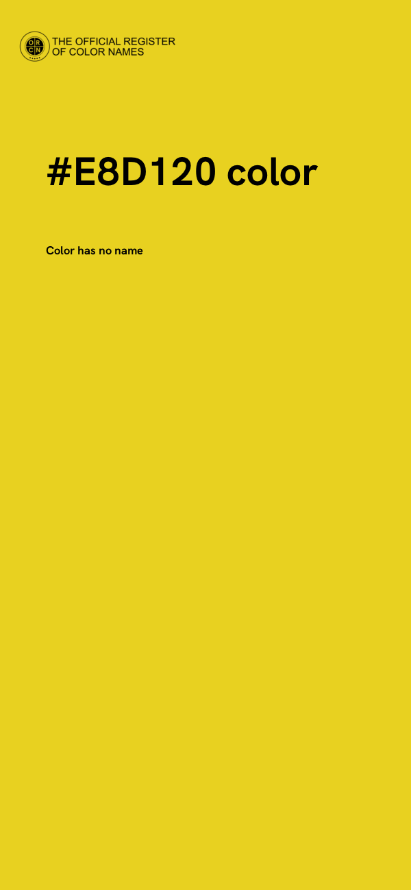 #E8D120 color image