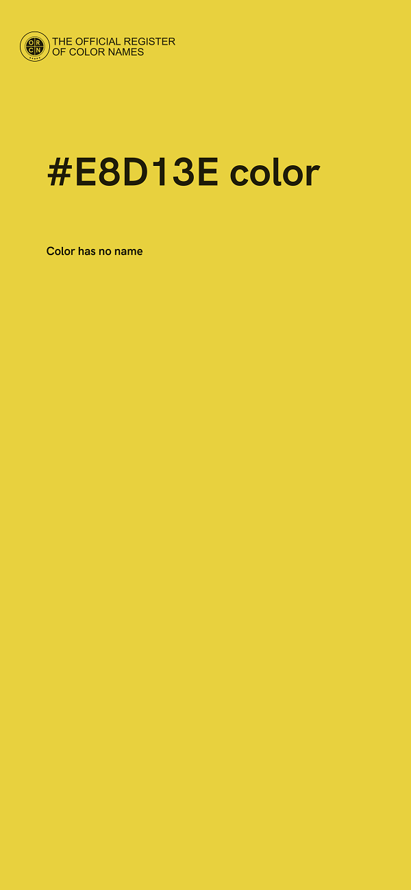 #E8D13E color image
