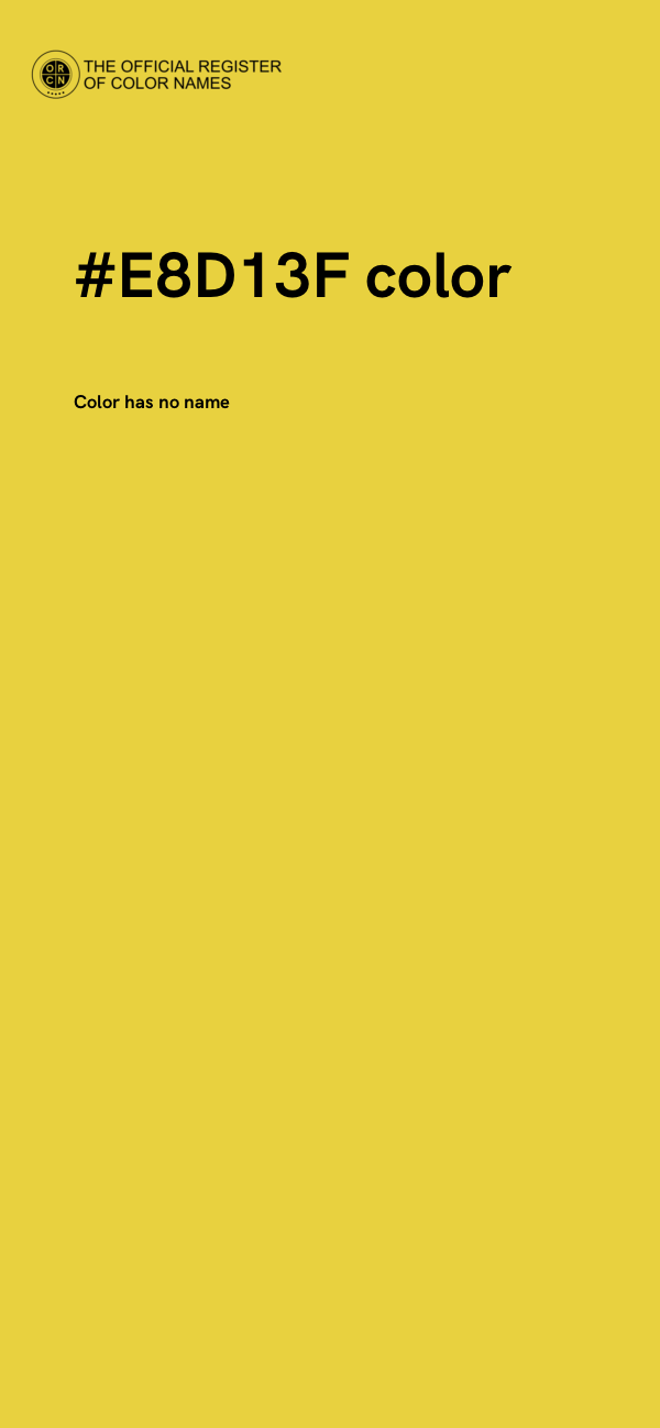 #E8D13F color image