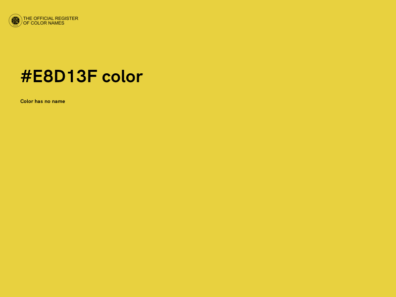 #E8D13F color image