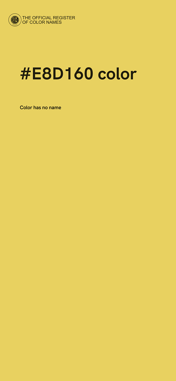 #E8D160 color image