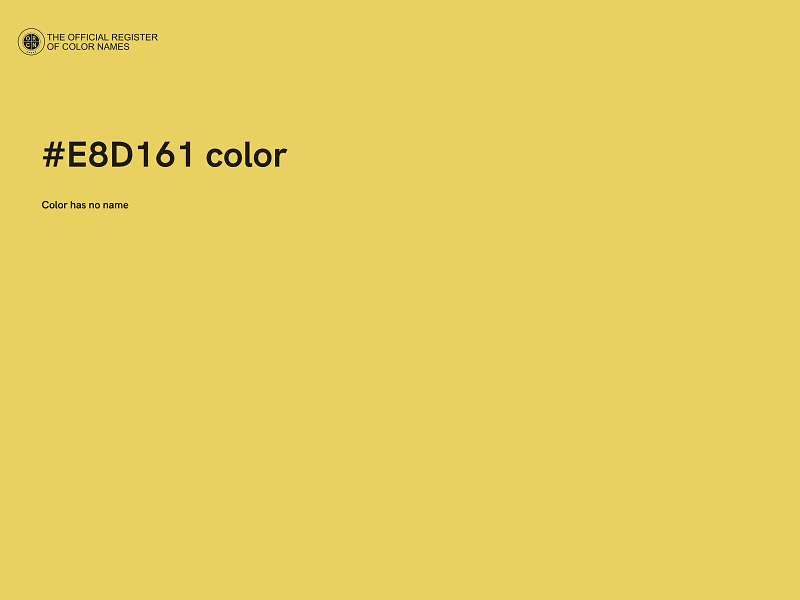 #E8D161 color image
