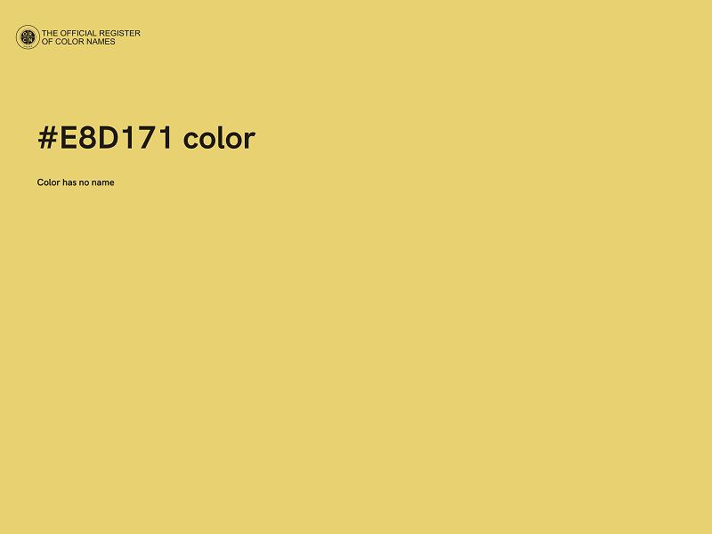 #E8D171 color image