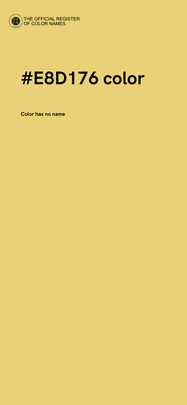 #E8D176 color image