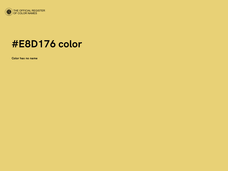 #E8D176 color image