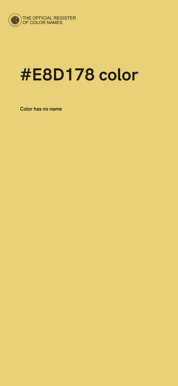 #E8D178 color image