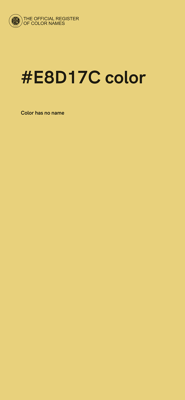 #E8D17C color image