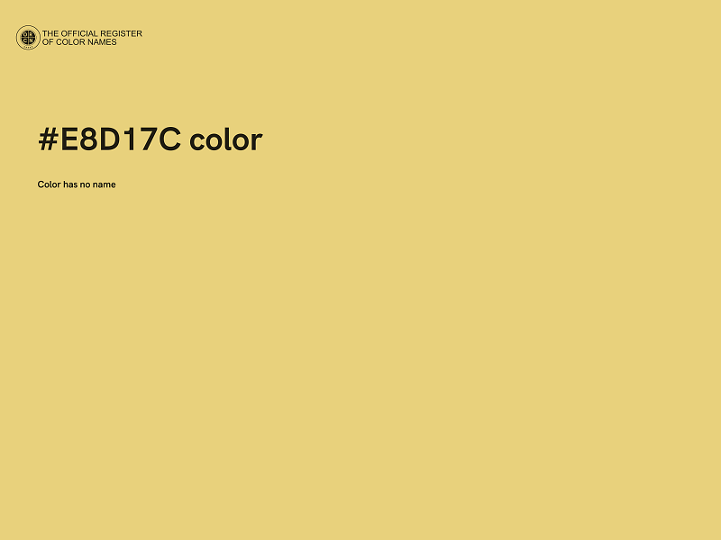 #E8D17C color image