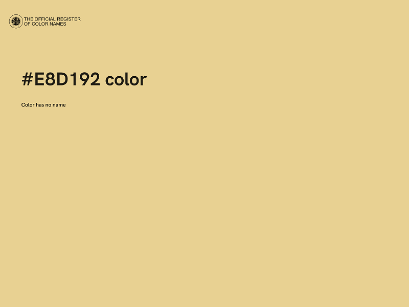 #E8D192 color image