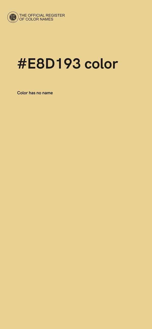 #E8D193 color image