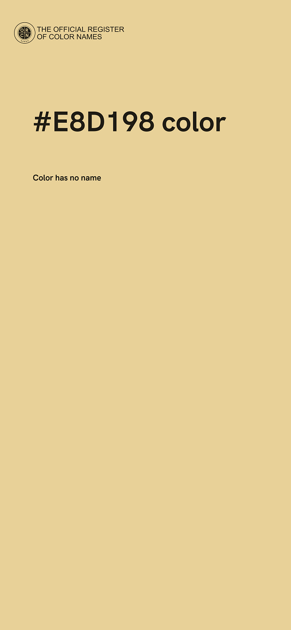#E8D198 color image