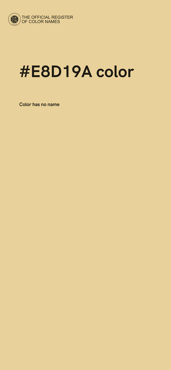 #E8D19A color image