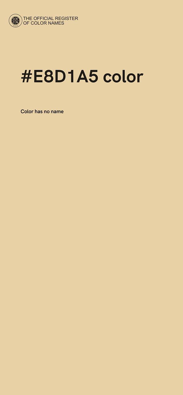 #E8D1A5 color image