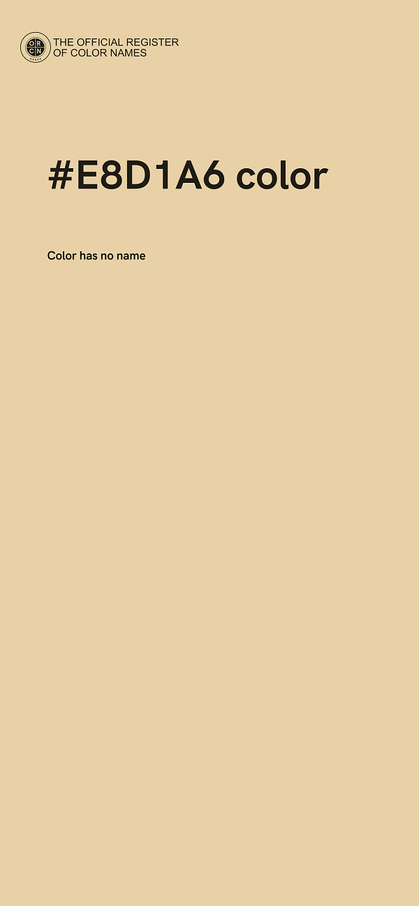 #E8D1A6 color image