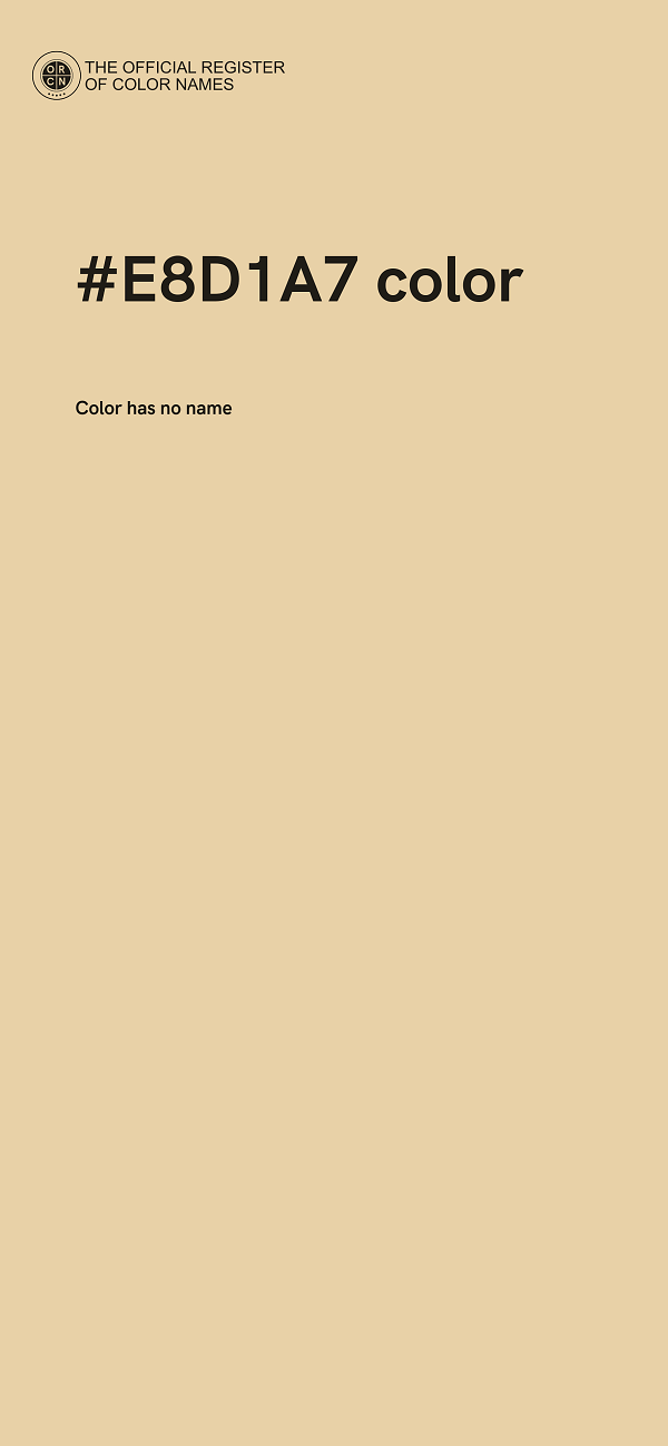 #E8D1A7 color image