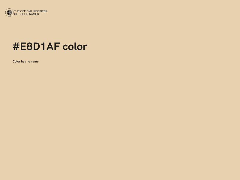 #E8D1AF color image