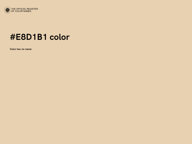 #E8D1B1 color image