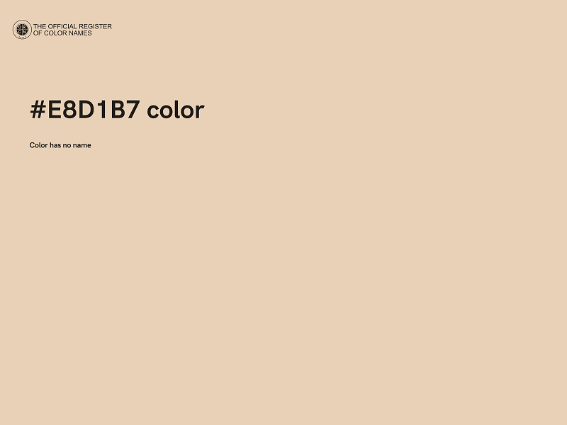 #E8D1B7 color image