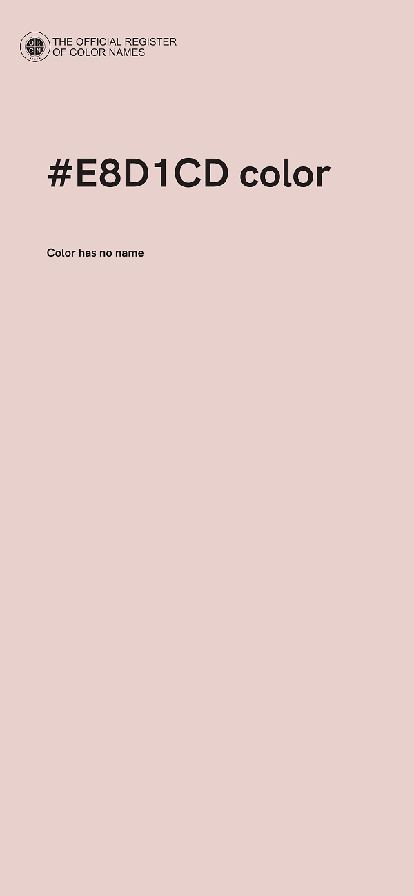 #E8D1CD color image