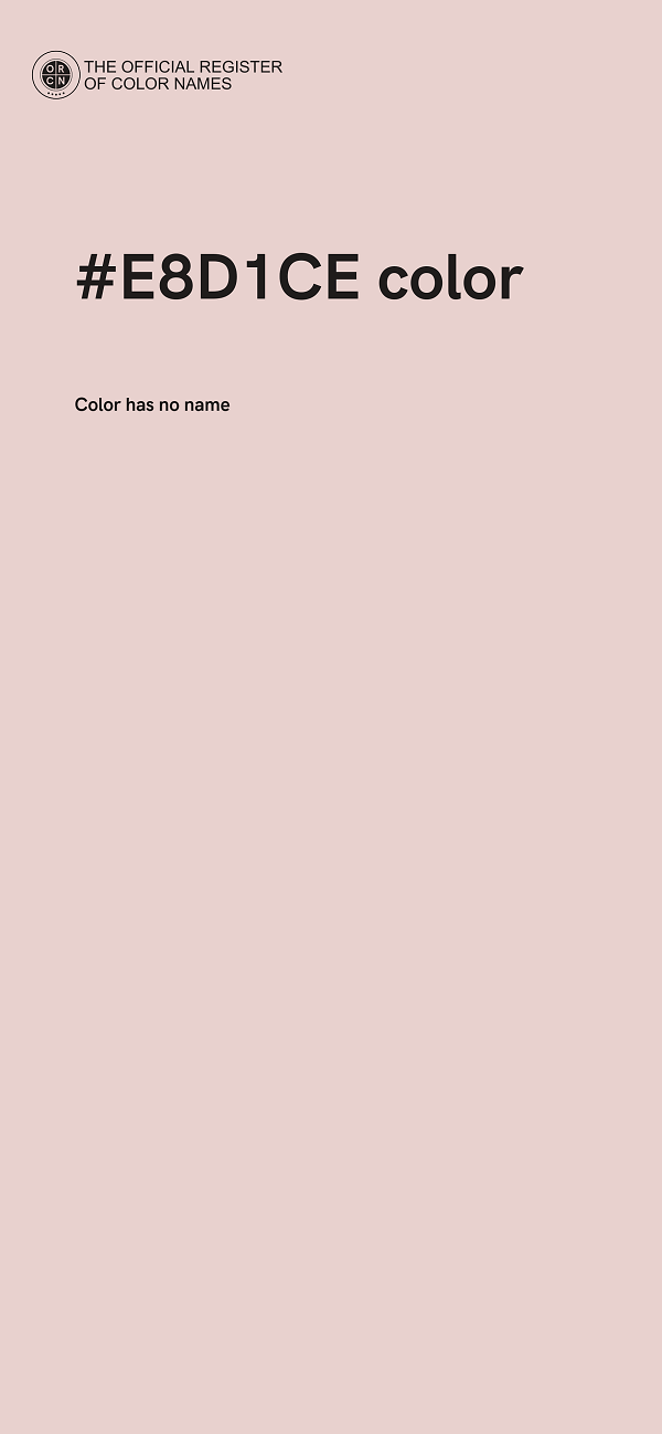 #E8D1CE color image