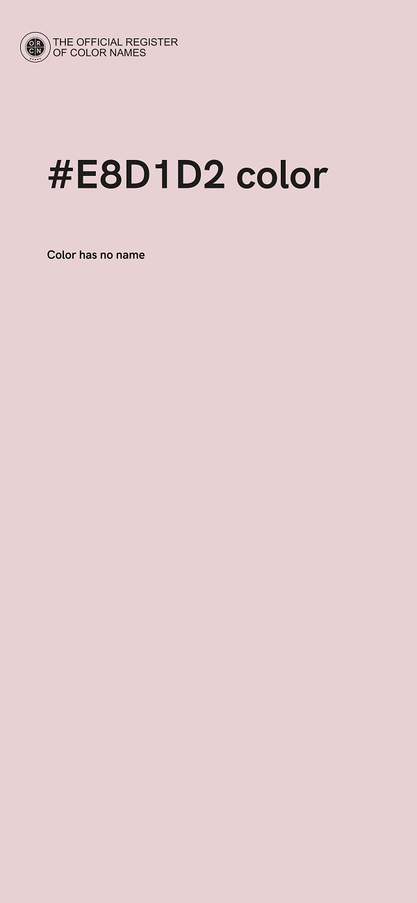 #E8D1D2 color image