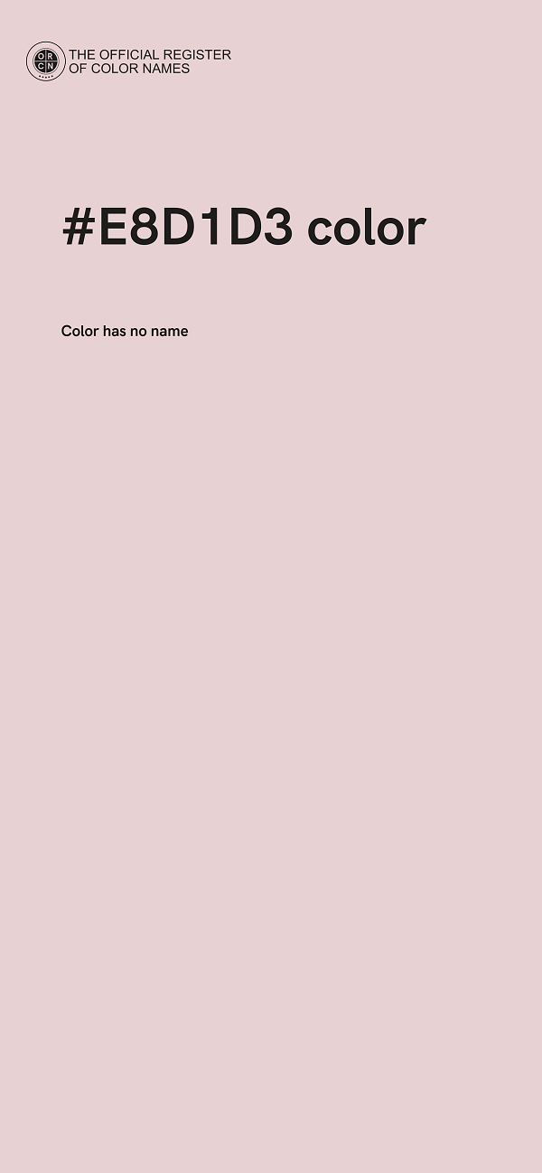 #E8D1D3 color image