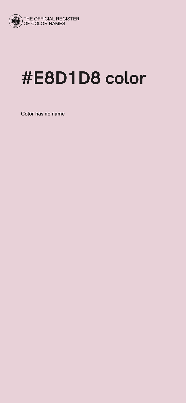 #E8D1D8 color image