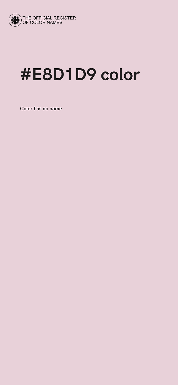 #E8D1D9 color image